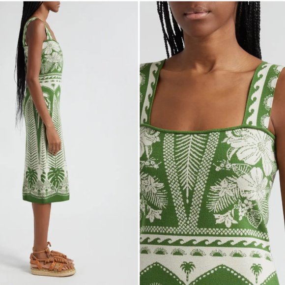 FARM RIO MCCAW JACQUARD SWEATER DRESS sz XXS - Picture 3 of 5